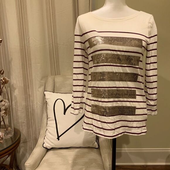 J crew 3/4 sleeve top 💕 - Picture 1 of 5